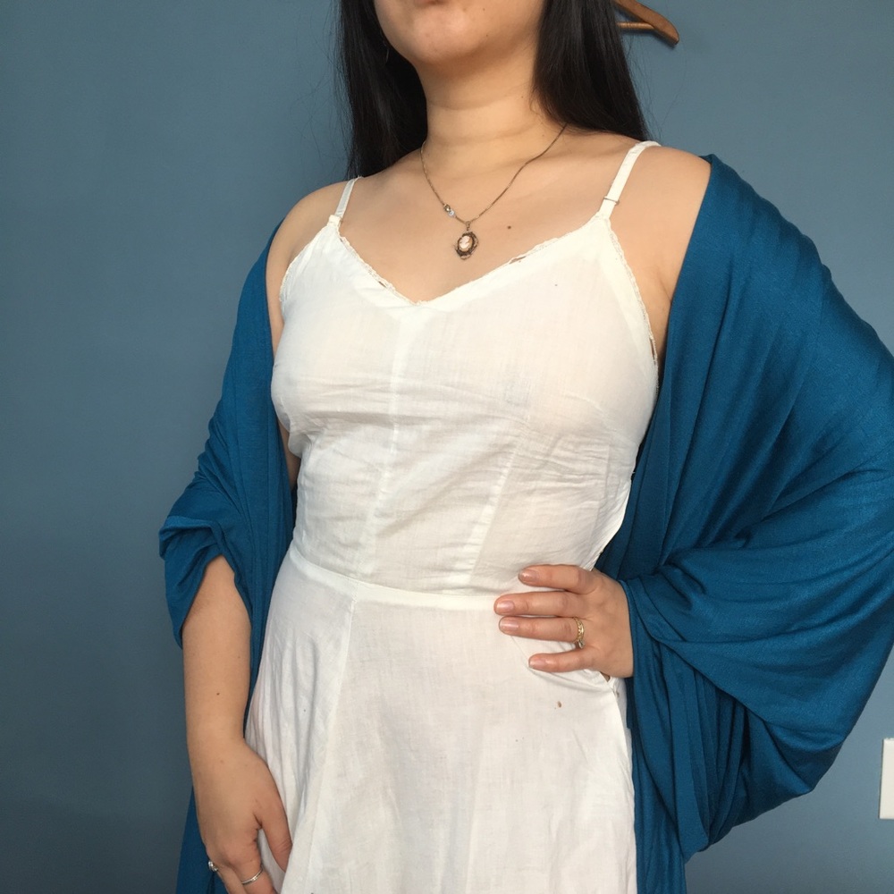 VTG Handmade Cotton Slip with flared skirt M/L